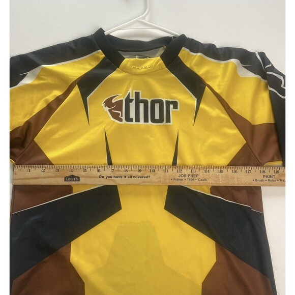 NWT Phase Thor Racing Jersey Size YXL Motocross Shirt Yellow Top Style #1260 - Picture 3 of 7
